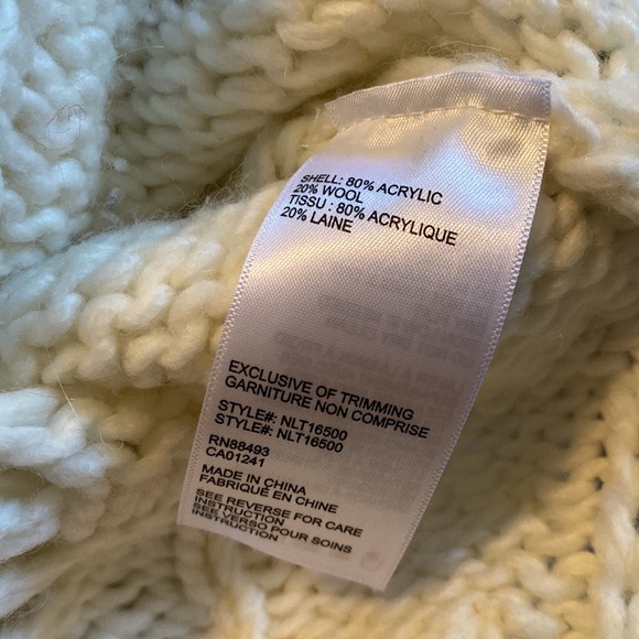 BNCI white chunky fringe sweater - Picture 5 of 5